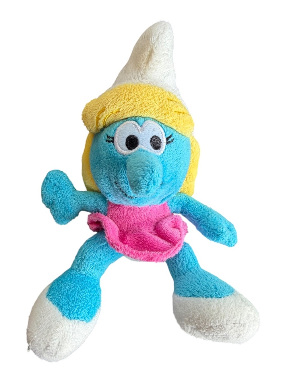 2014 The Smurfs Peyo Smurfette Pink Dress Plush Doll 7”